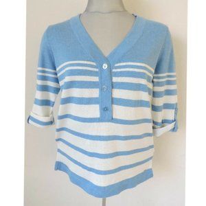 Tommy Hilfiger Womens 3/4 Sleeve Henley Sweater Size: S